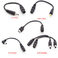 5.5x2.1mm DC female to 5.5 3.5 4.0 male Connector 5.5 2.1 5.5x2.5 3.5x1.35mm 4.0x1.7mm Type C cable cord Converter extend Plug