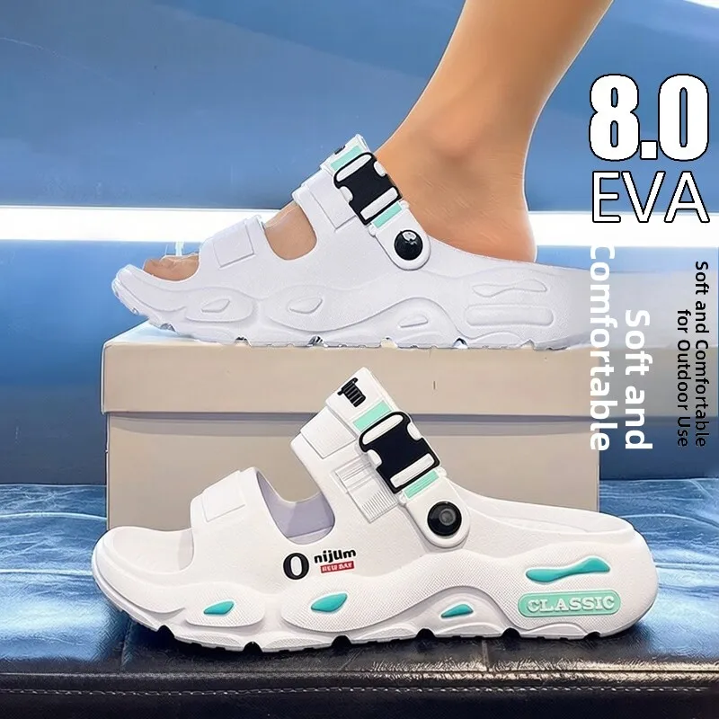 

Men's Summer Outdoor Anti-Slip Soft Bottom Driving Sport Casual Large Size Beach Sandals Comfortable Slip-On Casual Slippers