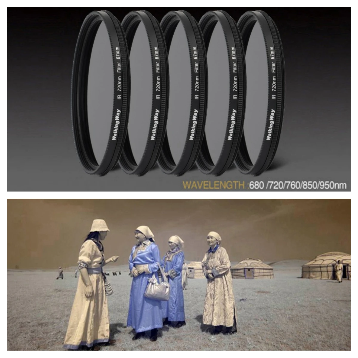 Zomei Infrared IR filter 680nm 720nm 760nm 850nm 950nm IR filter 49mm 52mm 58mm 67mm 72mm 82mm for SLR DSLR camera lens