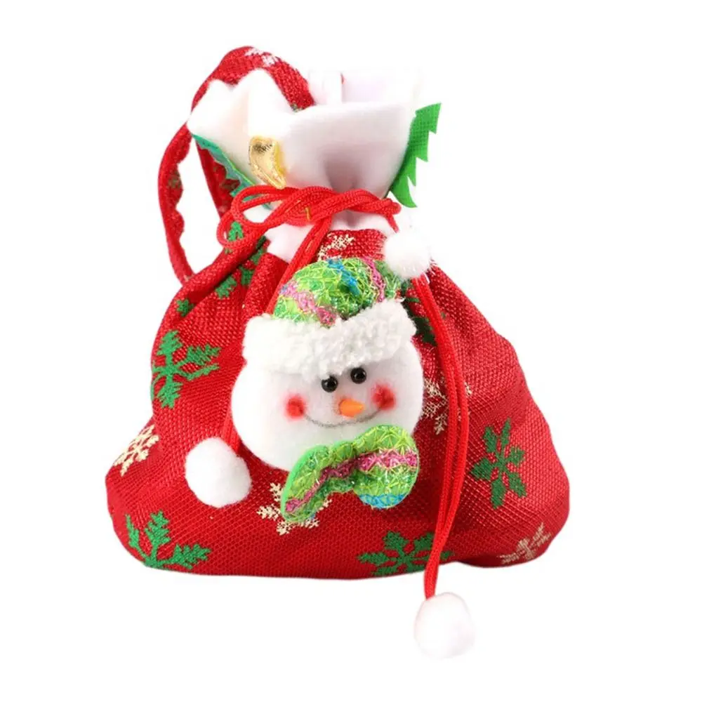 Sac fourre-tout à bonbons pour enfants avec poignée, décoration de la maison, décoration d'arbre de Noël, poudres cadeaux pour enfants