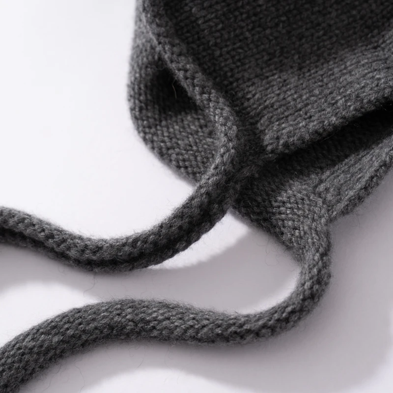 MERRILAMB Hohe Qualität Reinem Kaschmir frauen Winter Dicke Gestrickte Hut Im Freien Weiche Warme Ohrenschützer Aviator Caps Weibliche Bomber Hüte – Detail 16