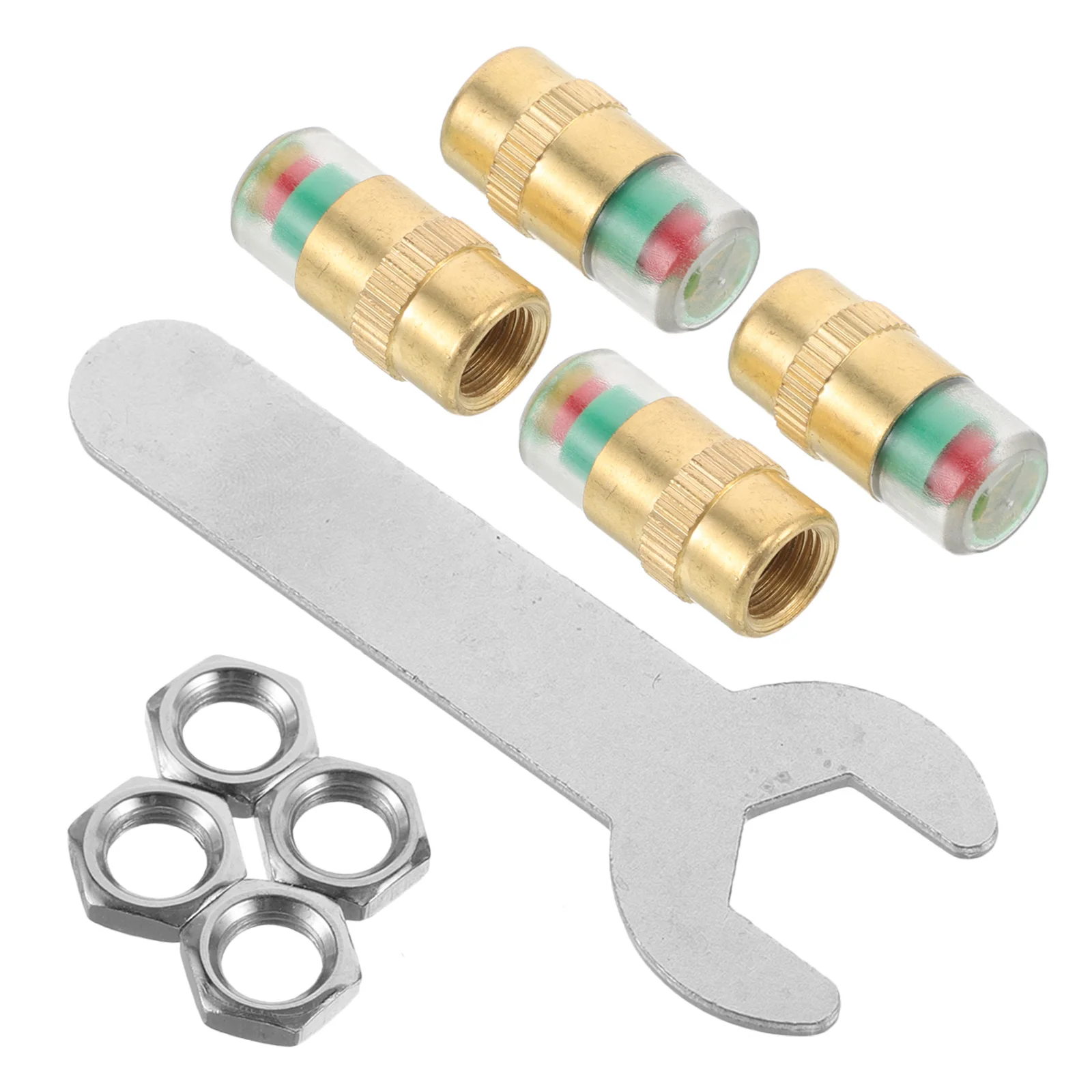 

4 Pcs Tire Pressure Monitor Caps Sensor Valve Stem Car Truck Replacement Fuel Savings Monitoring Easy Install Versatile