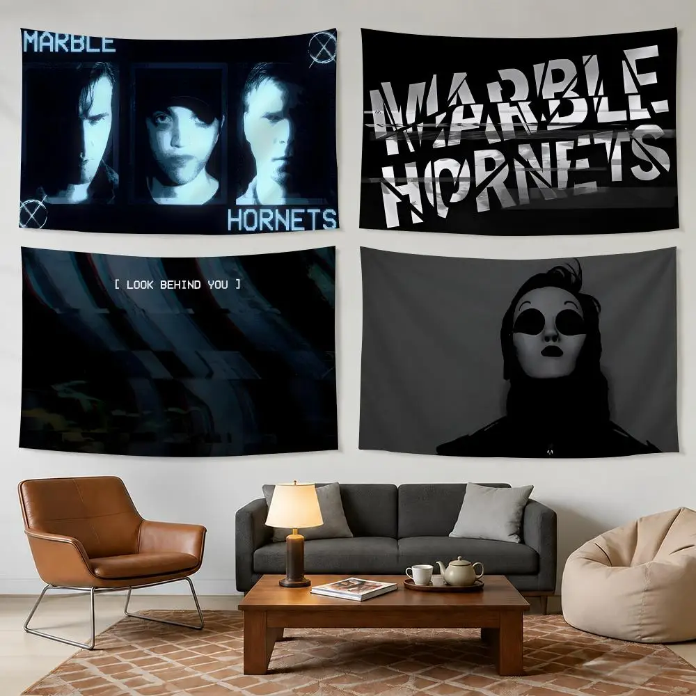 Horror Movie M-Marble Hornets Tapestry Outdoor Parties Bedrooms Living Rooms Dorm Rooms Wall Decor Banners Gifts
