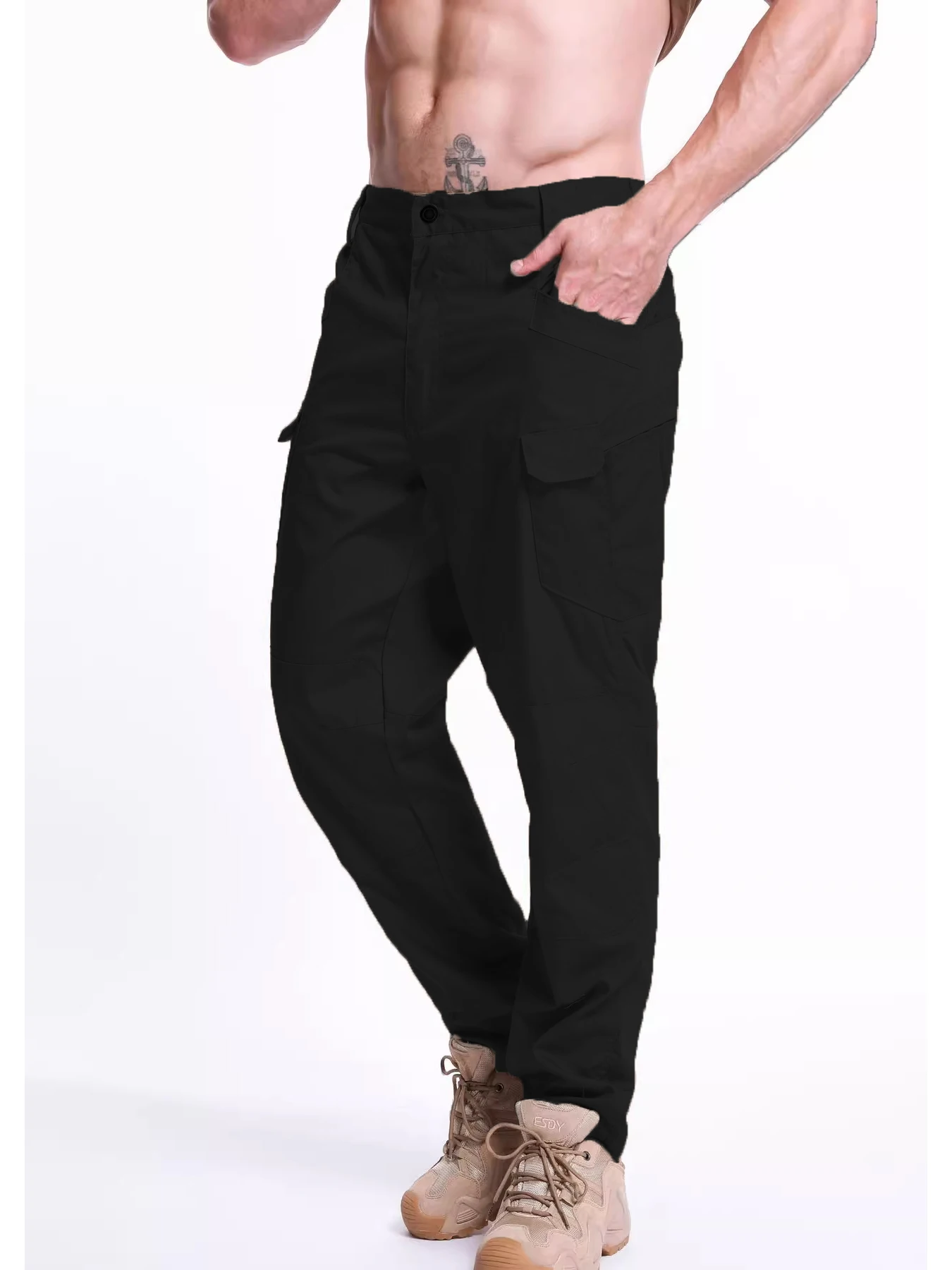 

Мужские высококачественные легкие тактические рабочие брюки - устойчивые к разрыву всесезонные походные брюки с несколькими карманами