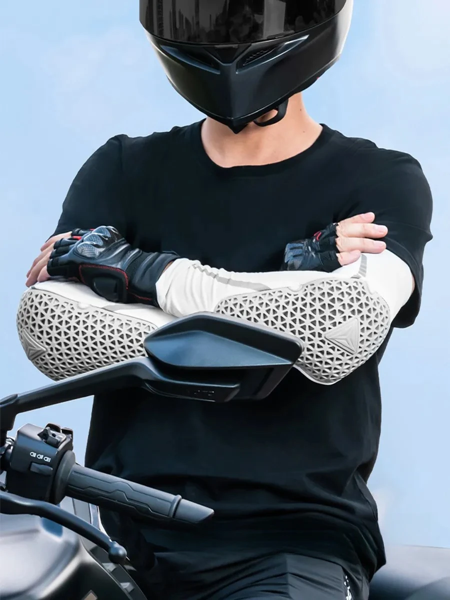 

Summer Breathable Motorcycle Elbow Pads Elastic Arm Sleeve Motocross MTB Cycling Elbow Protector for Motorbike Riding Outdoor