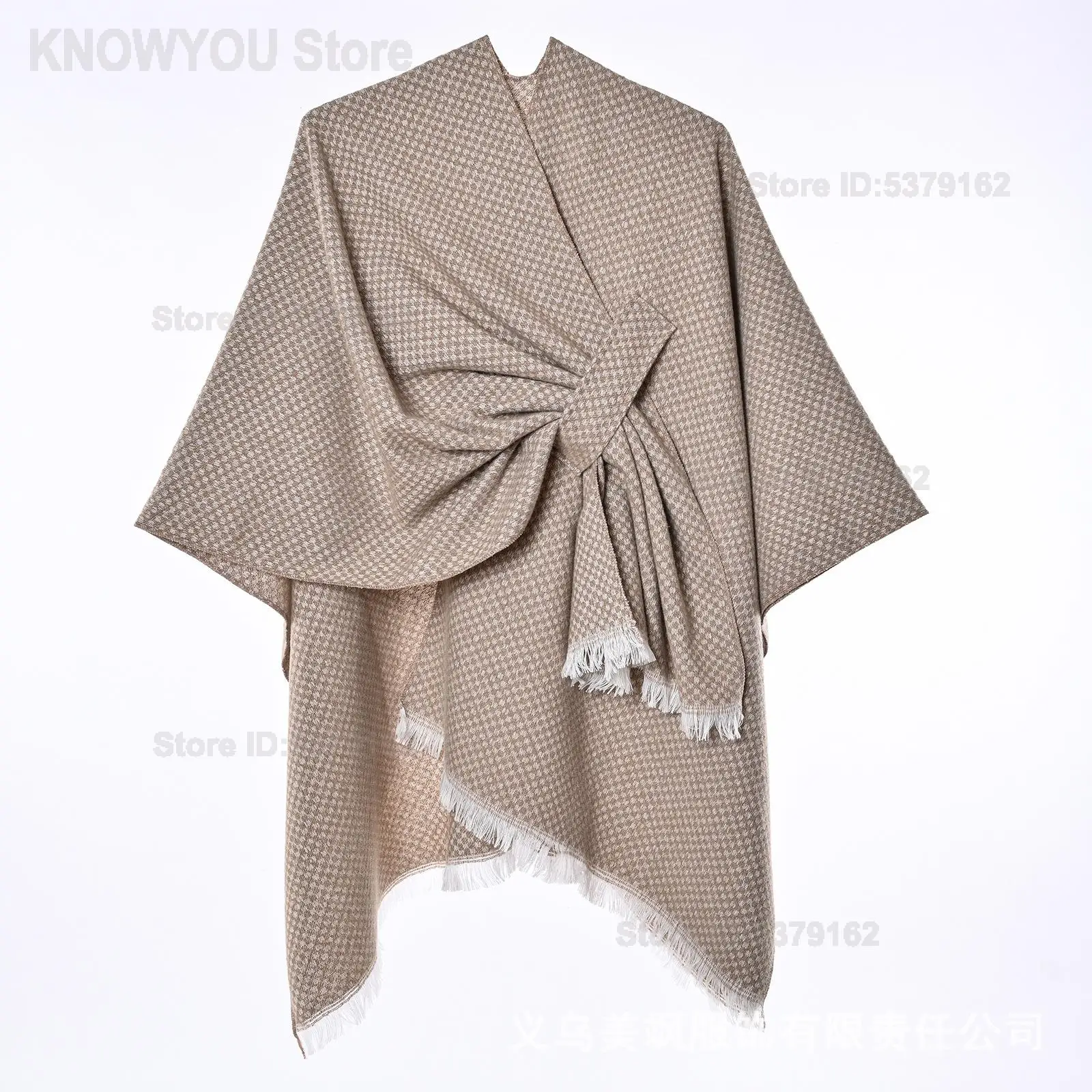 Women Polka Dot Printed Shawl Soft Thick Warm Highgrade Winter Wrap Multi Purpose Office Nap Blanket Casual Versatile Ladies