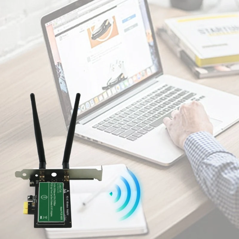 Двойная полоса PCIe Wireless Card Adapter WiFi для домашнего и офисного использования