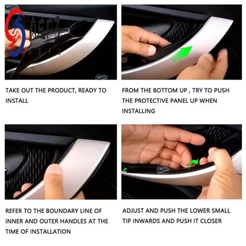 

AEF3-2PCS Inner Door Pull Handle Inside Cover Protect Case For-BMW 3/4 Series F30 F35 2012-2018