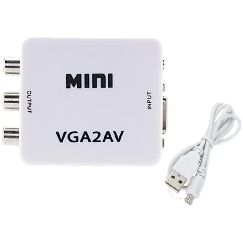 Mini VGA TO AV Converter VGA2AV Conversor with 3.5mm Audio RCA To VGA Video Converter For PC to TV HD Computer