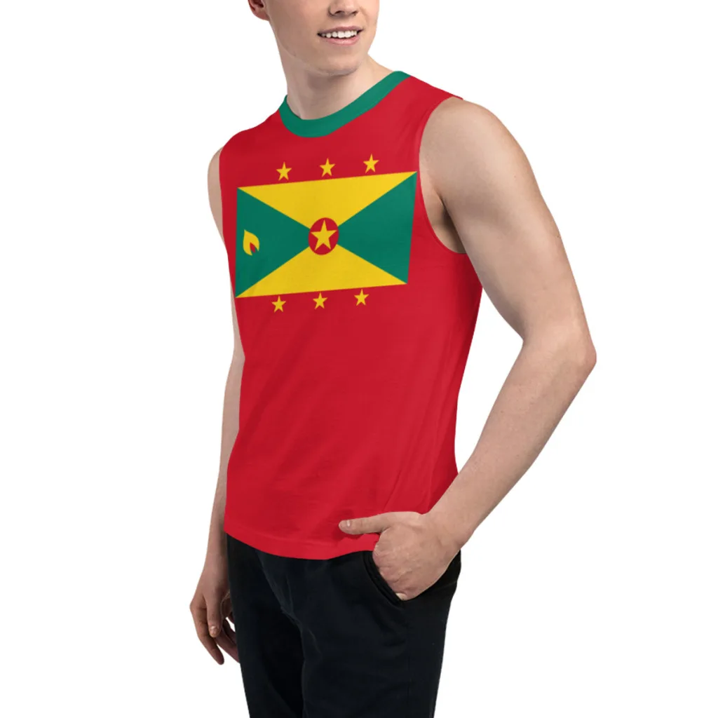 Sleeveless T-shirt Grenada Flag 3D Men's Boys Tshirt Gyms Tank Tops Fitness Joggers Basketball Training Vest