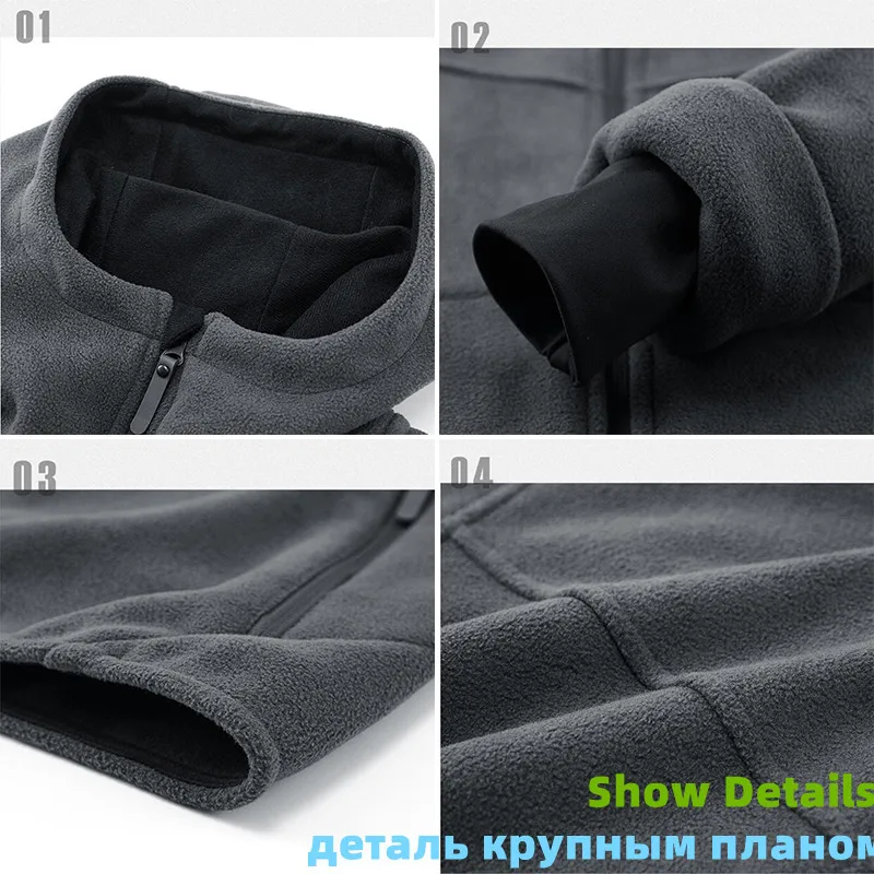 2022 Winter New Outdoor Tactical Soft Shell Fleece Jackets Men Hooded Windproof Mens Thermal US SWAT Army Hunt Hiking Coats 4XL