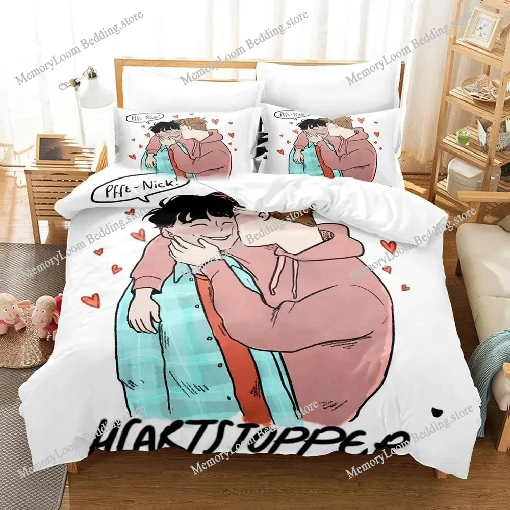 

3D Printed Anime Heartstopper Bedding Set Duvet Cover Bedroom Comforter Covers Single Twin King _Size Quilt Cover Home Textile
