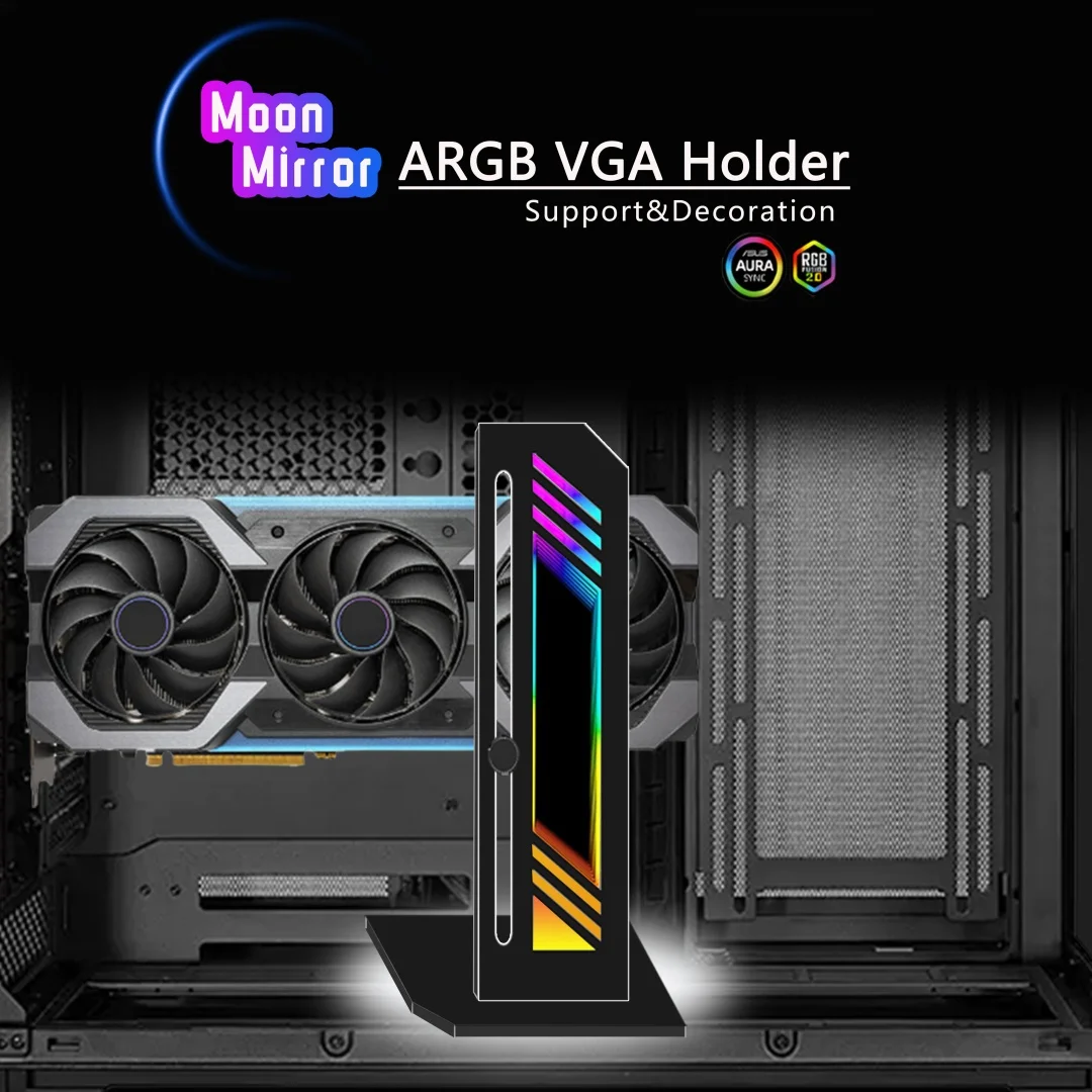 

CX FUTRUE ARGB Graphics Card Holder/GPU Holder, ABS Material, Mid Month Mirror Version.