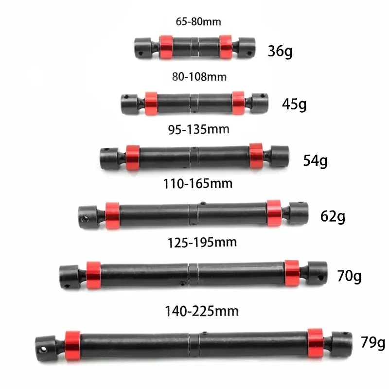 

Metal Steel Drive Shaft CVD Driveshaft for 1/10 Crawler Car Axial SCX10 Capra Wraith Trxs TRX4 TRX6 Redcat GEN8 CC01