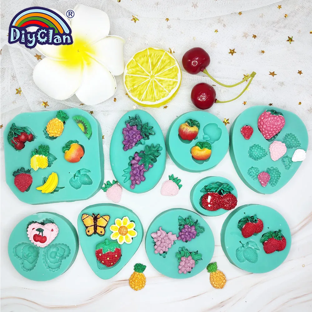 Mini Vegetable And Fruit Cake Decorated With Silica Gel Mold Jelly Pudding Chocolate Epoxy Resin Recommended Baking Mold