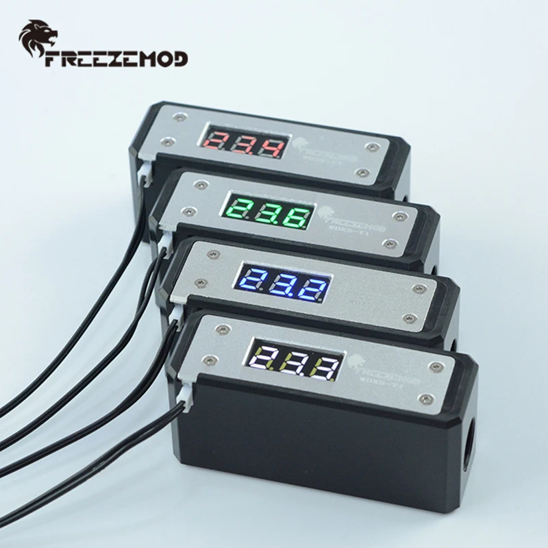 FREEZEMOD black version computer pc water cooler temperature sense POM digital monitoring straight through.WDXS-T1