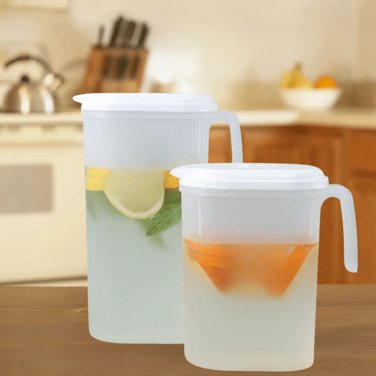 1800/2500ml Large Capacity Cold Kettle Household Plastic Transparent Fruit Tea Cold Tea Kettle White Boiled Water Kettle