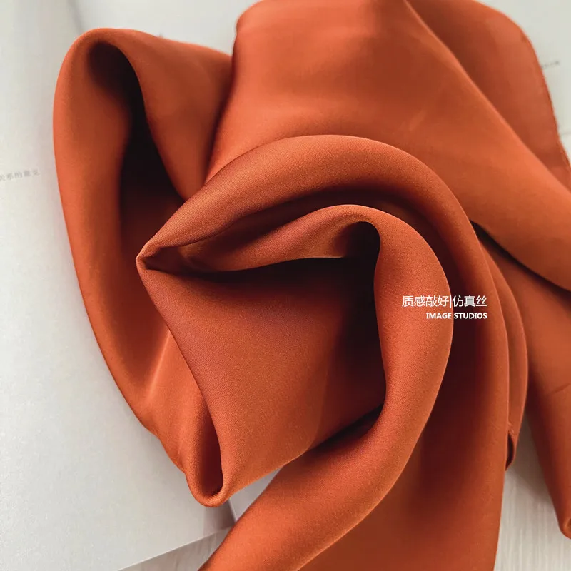 Luxury Solid 70*70cm Silk Square Scarf Women Soft Satin Hairband Neckerchief Tie Female Headband Foulard Bag Ribbon Gift