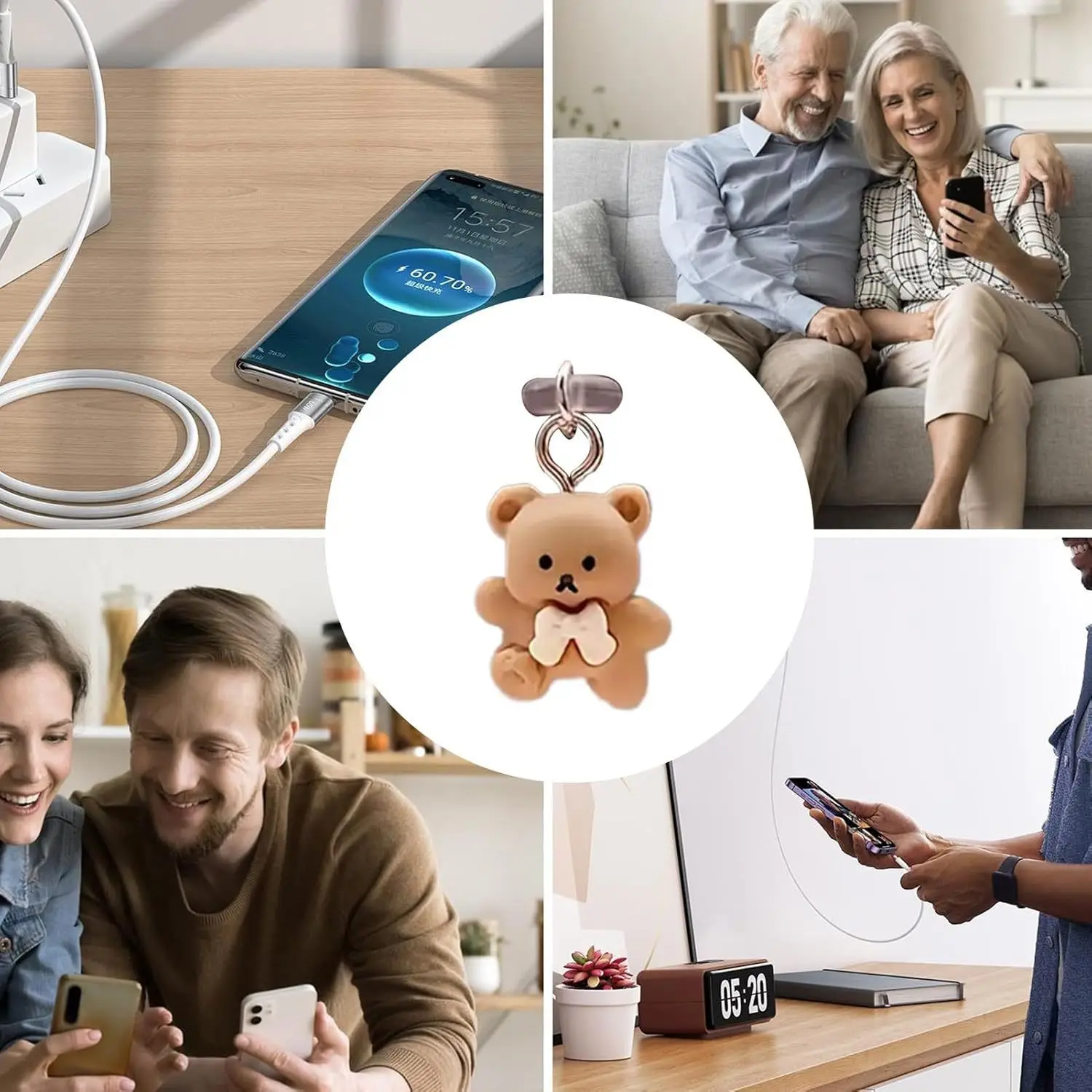 

Подвеска с милым сердечком и котом, 2D-подвеска для телефона, подходит для IPhone, Samsung Type-C, интерфейс, пылезащитная заглушка, аксессуар, украшение