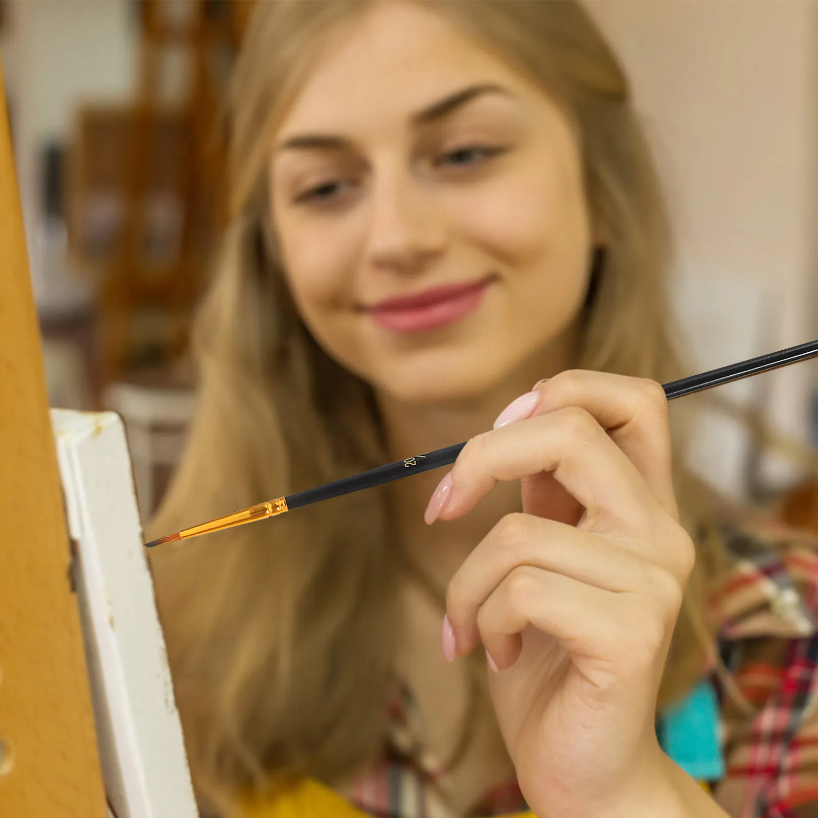 

Набор из 10 профессиональных кистей для рисования: акварель, акрил, гуашь. Для студентов и художников. Нейлоновые ворсинки.