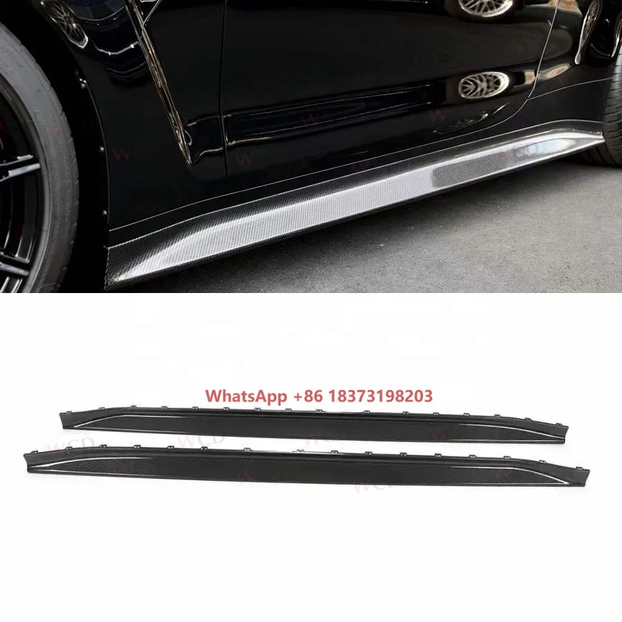 

High Quality 3D Style Carbon Fiber Side Skirts for G82 M4 2021+ Side Bumper Lip Splitter Skirt Car Bodykit