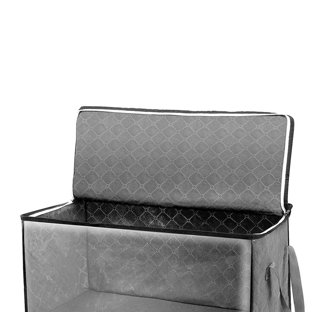 Sweater Quilts Organizer with Sturdy Zippers Foldable Blanket Storage Bags Closet Organizer Thick Fabric for Organizing Blanket