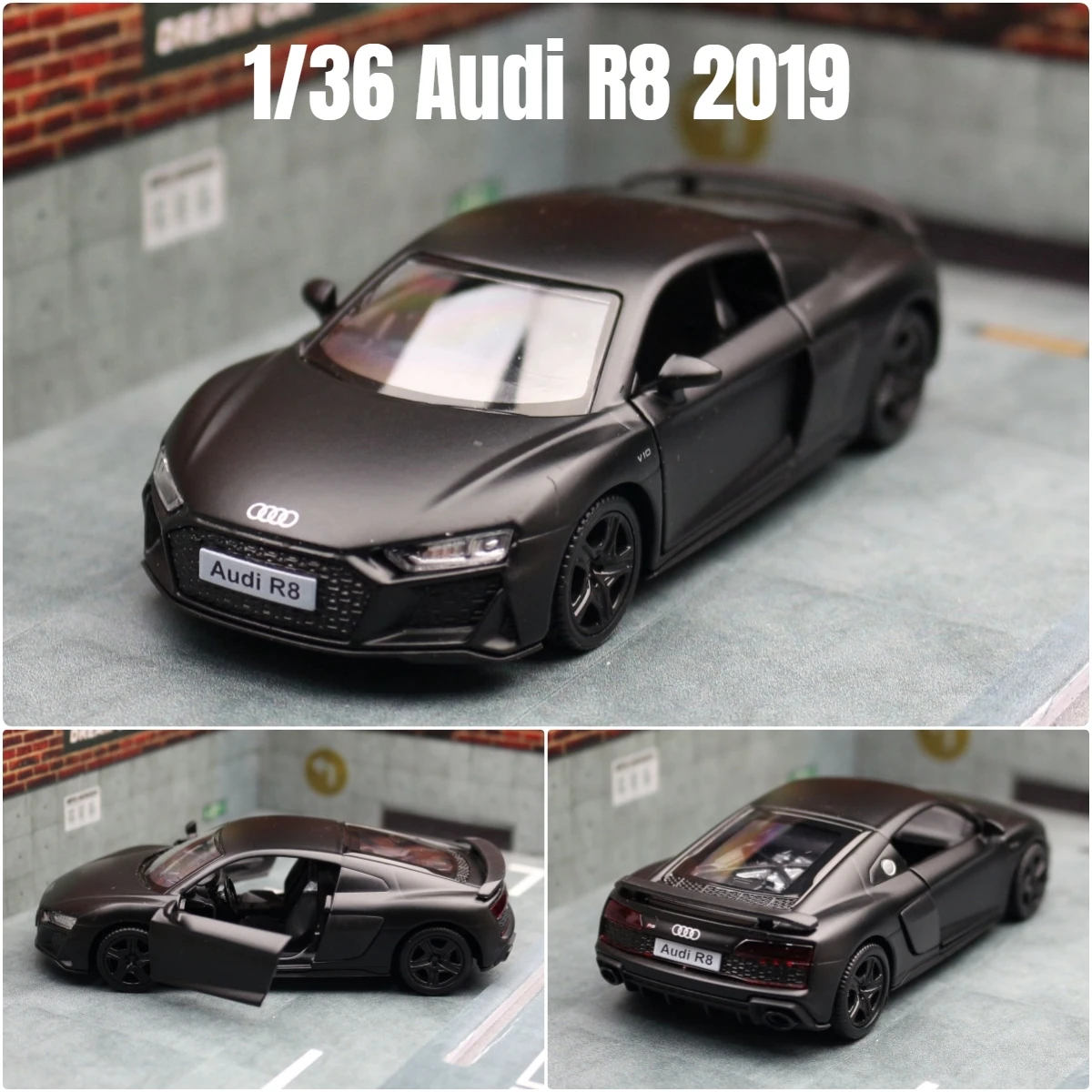 1/36 Audi R8 Coupe GT Spyder Toy Car Model RMZ City 3'' Diecast