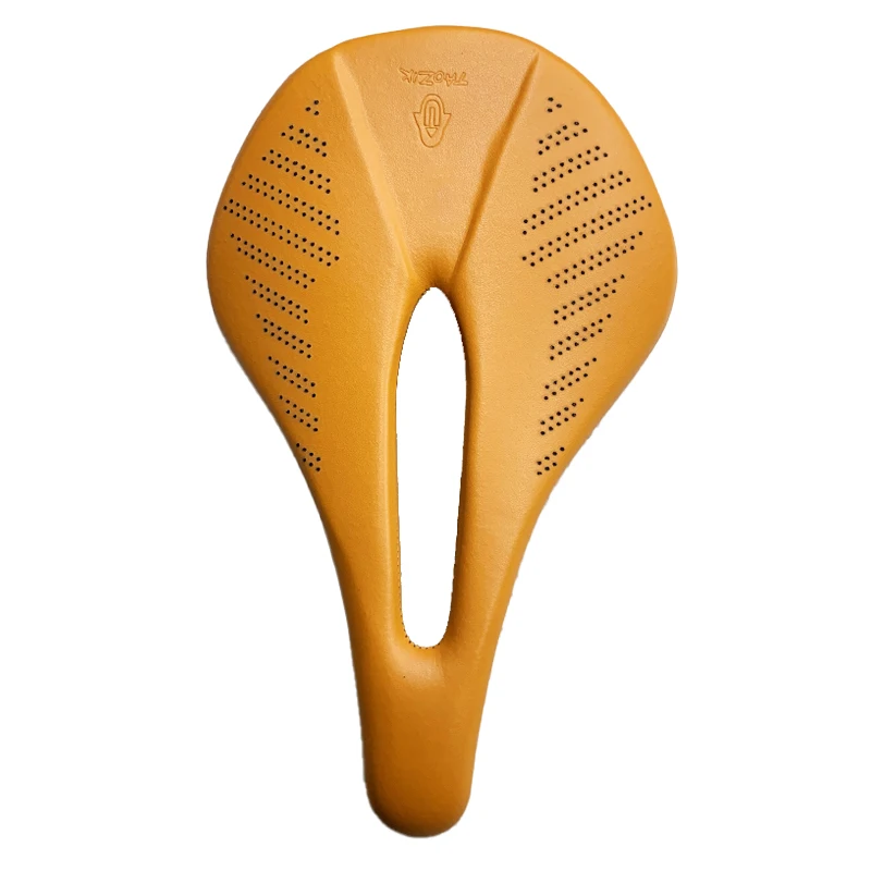 TAOZIK TS010 Vintage Yellow Microfiber Leather Full Carbon 155 MM Mountain Bike Road Bike Seat Saddle