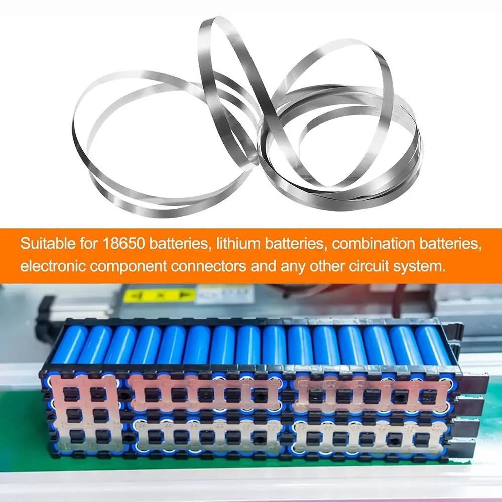 New Nickel 18650 Li-ion Nickel Strip Thickness 0.1mm 10M Nickel Sheet Plate Li-Po Battery Connector Spot Welding Machine