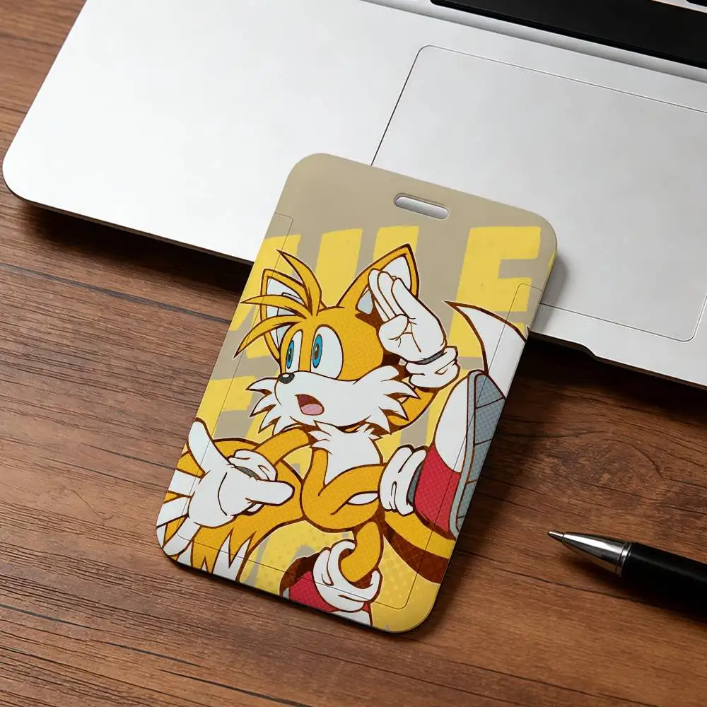 Modisches Cartoon S-SonIC-C Kawaii Schlüsselband mit Rückzugclip und Kartenhalter, Drehbarer Ausweishalter, Familiengeschenk – Detail 4