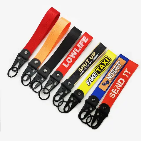 Car Racing keychain Webbing Wristlet Wrist Rope Strap Lanyard Keychain Motor Motorcycle Sports Key Chain Keyring For Key