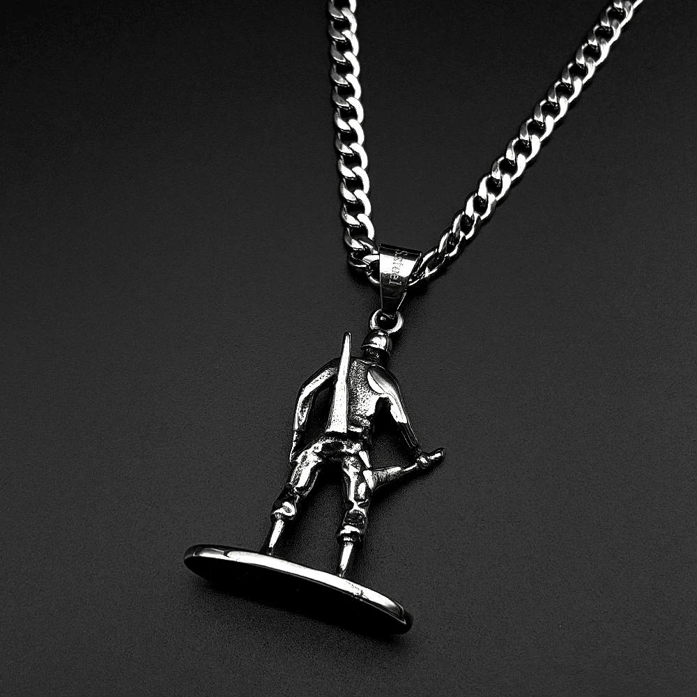 Vintage Militär Armee Stehender Soldat Anhänger Halskette für Damen und Herren 316L Edelstahl Punk-Kette Silberfarben Schmuck Geschenk – Detail 7