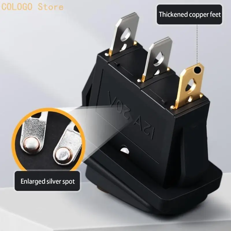 

Upgrades Waterproof Rocker Switches 2 Position Plastic & Brass Button Switches Simple to Operate for DIY& Professional Use D0LD