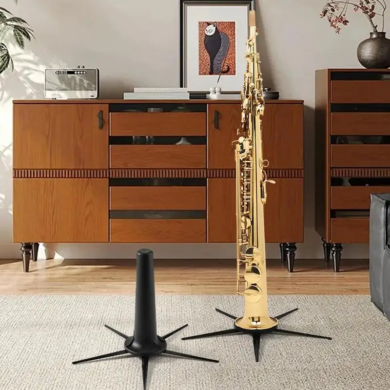 

Saxophone Display Stand Soprano Saxophone Compact Folding Stand Secure Non-Slip Feet Saxophone Stand For Women Men Teens