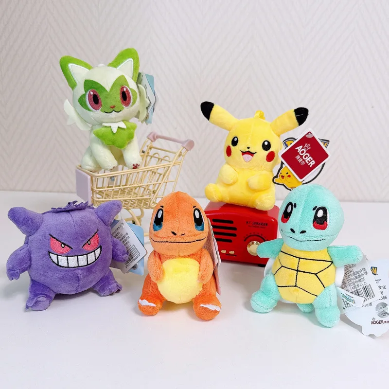 

New Pikachu Plush Doll Keychain Cute Animals Doll Trip Bag Pendant Decoration Women Girl Surprise Trendy Toy