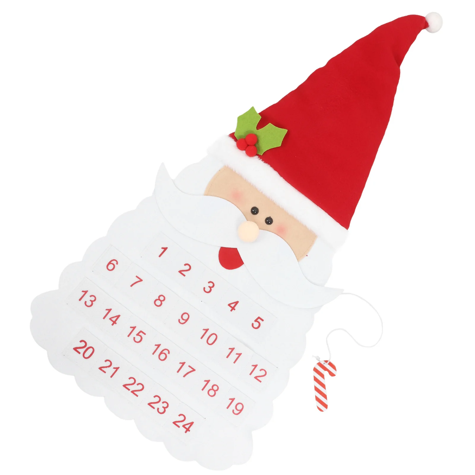 

Christmas Countdown Calendar 3D Felt Hanging Advent Calendar For Kids Holiday Wall Decor Santa Theme Reusable Xmas Party
