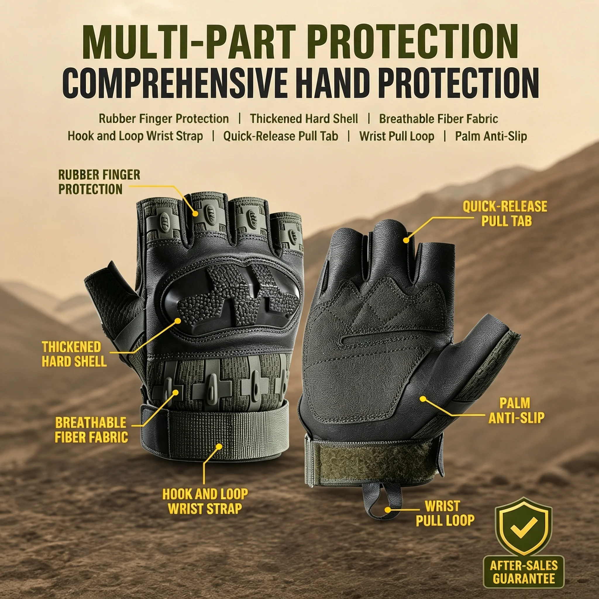 Impact Protective Half Finger  - огляд і ціна Work Glove Impact