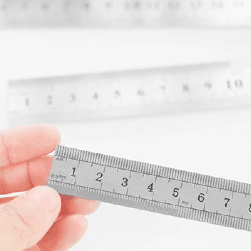 Stainless Steel Metal Ruler 30CM Straight Ruler Measurement Double Sided for Sewing Foot Sewing & School Stationery