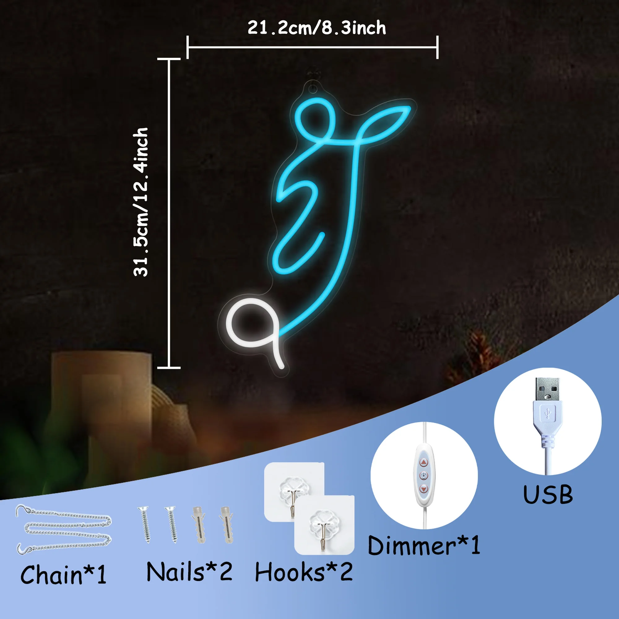 Kick Football LED Neon - Wave Mirror Design, USB Powered Dimmable LED Neon, Party for Football Fans, Bar, Bedroom Wall Decor