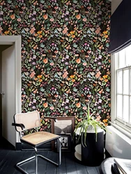 Watercolor Black Crush Floral PVC Wallpaper Elegant Waterproof Furniture Sticker Home Decoration Flower Vinyl TV Background