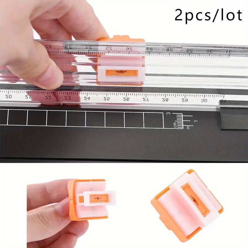 

2Pcs Lot Safety A4 Paper Cutter Replacement Blade Hidden Cutting Head Photo Label Trimmer Office School Accessory Part