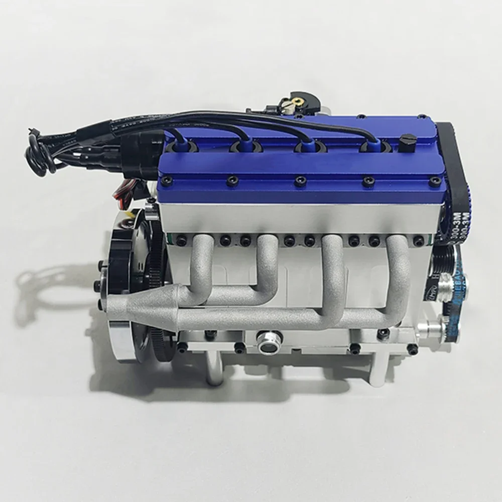 Motor de gasolina de 36CC, GS-D6 en línea de 4 cilindros, 12V CC, generador refrigerado por agua recargable, modelo de Metal Boutique, colección de Juguetes