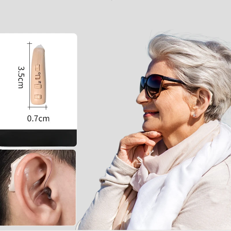 

Behind-the-ear Comfortable Hearing Aid Rechargeable Sound Amplifier Noise Reduction Collector for Elderly Clear Sound Quality