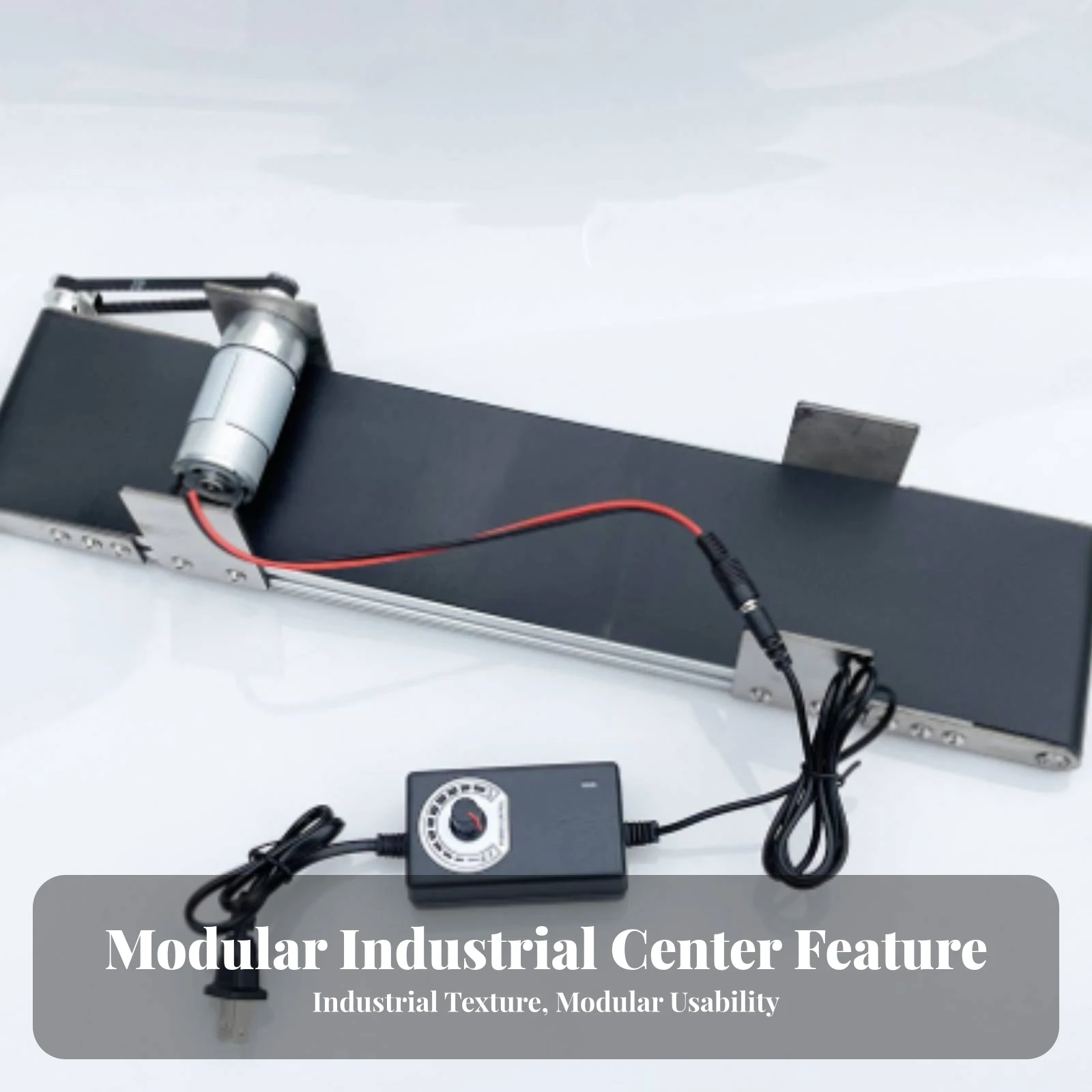 Desktop Conveyor Belt with Speed Controller Adjustable Electric Desktop Conveyor Belt Machinery Stepless Wear-Resistant