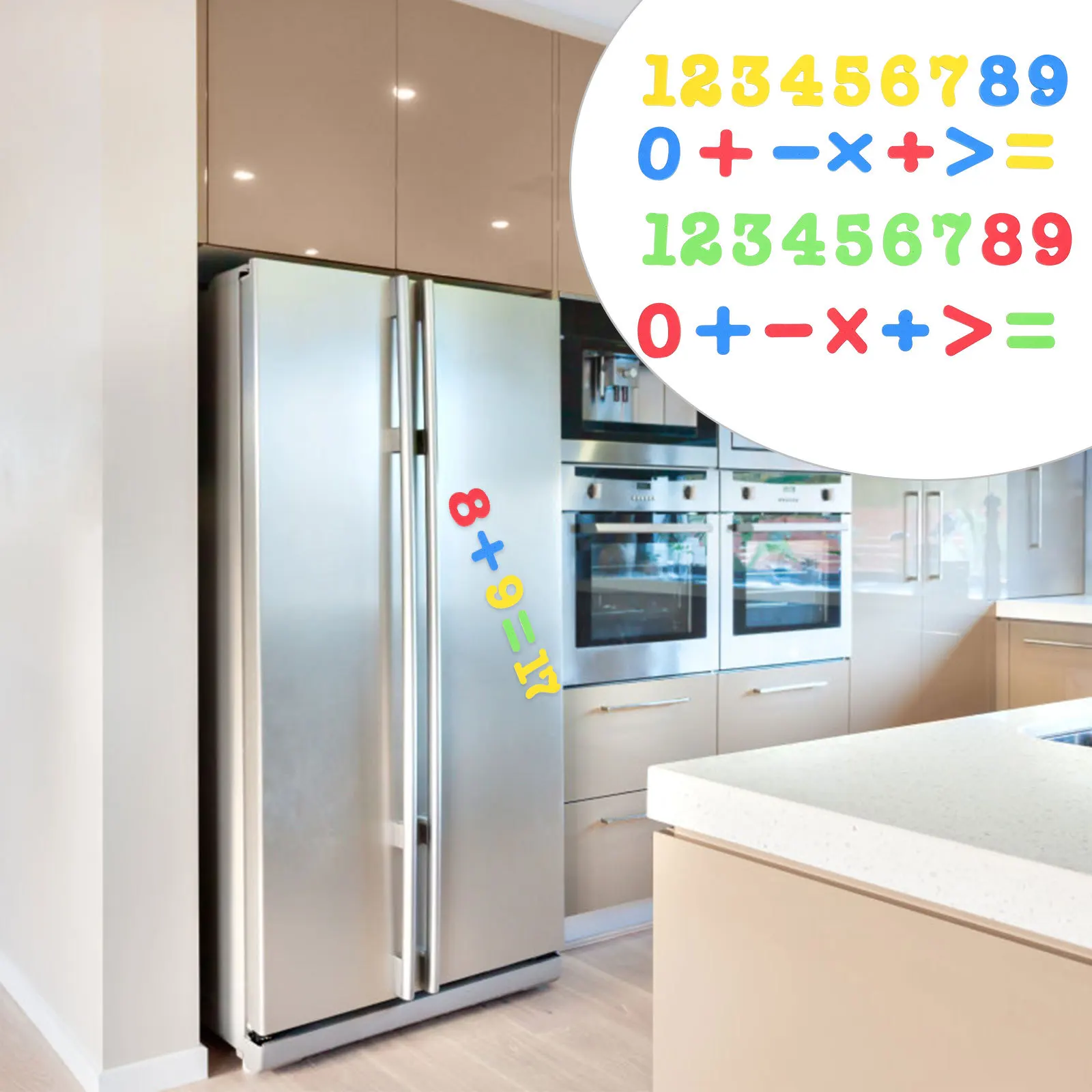 مجموعتان من مغناطيسات الرياضيات، مجموعة أرقام تعليمية، التصاق قوي للأسطح الحديدية، الفصول الدراسية، أدوات التعلم المدرسية المنزلية، رقع الثلاجة