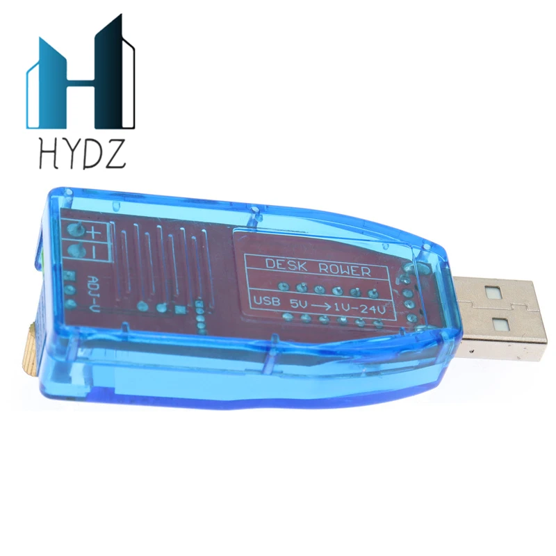 DC-DC LED โพเทนชิโอมิเตอร์ปรับได้5V ถึง DC 1-24V โมดูลปรับการกระตุ้นเพิ่ม/ลดแหล่งจ่ายไฟฟ้า