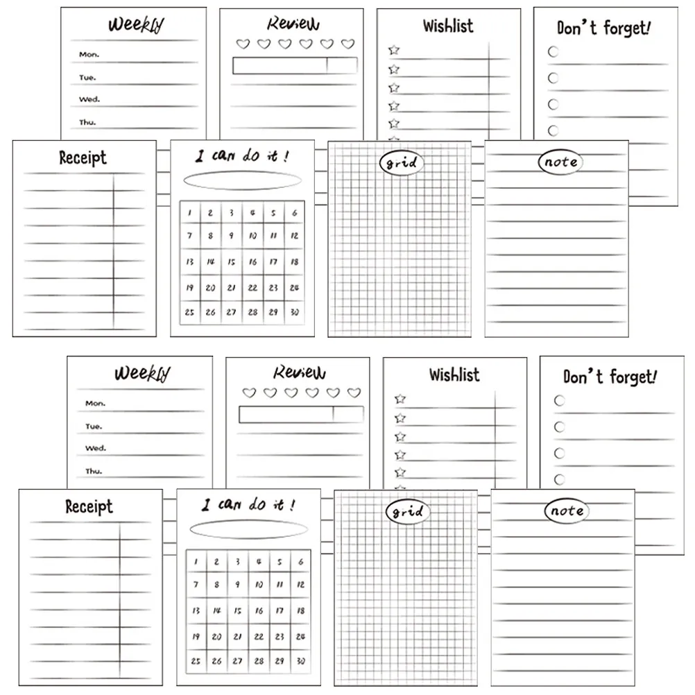 

16 шт. компактных блокнотов для заметок с нелипкой бумагой, легко отрывающейся, для сообщений, планирования, креативного письма, для студентов и учителей