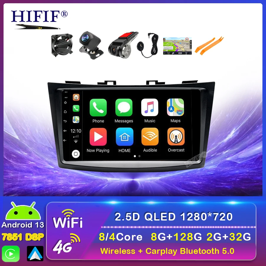 

For Suzuki Swift 2011-2015 2 din 9"android 13 touch screen car radio navigation video multimedia player Radio GPS BT DSP Carplay