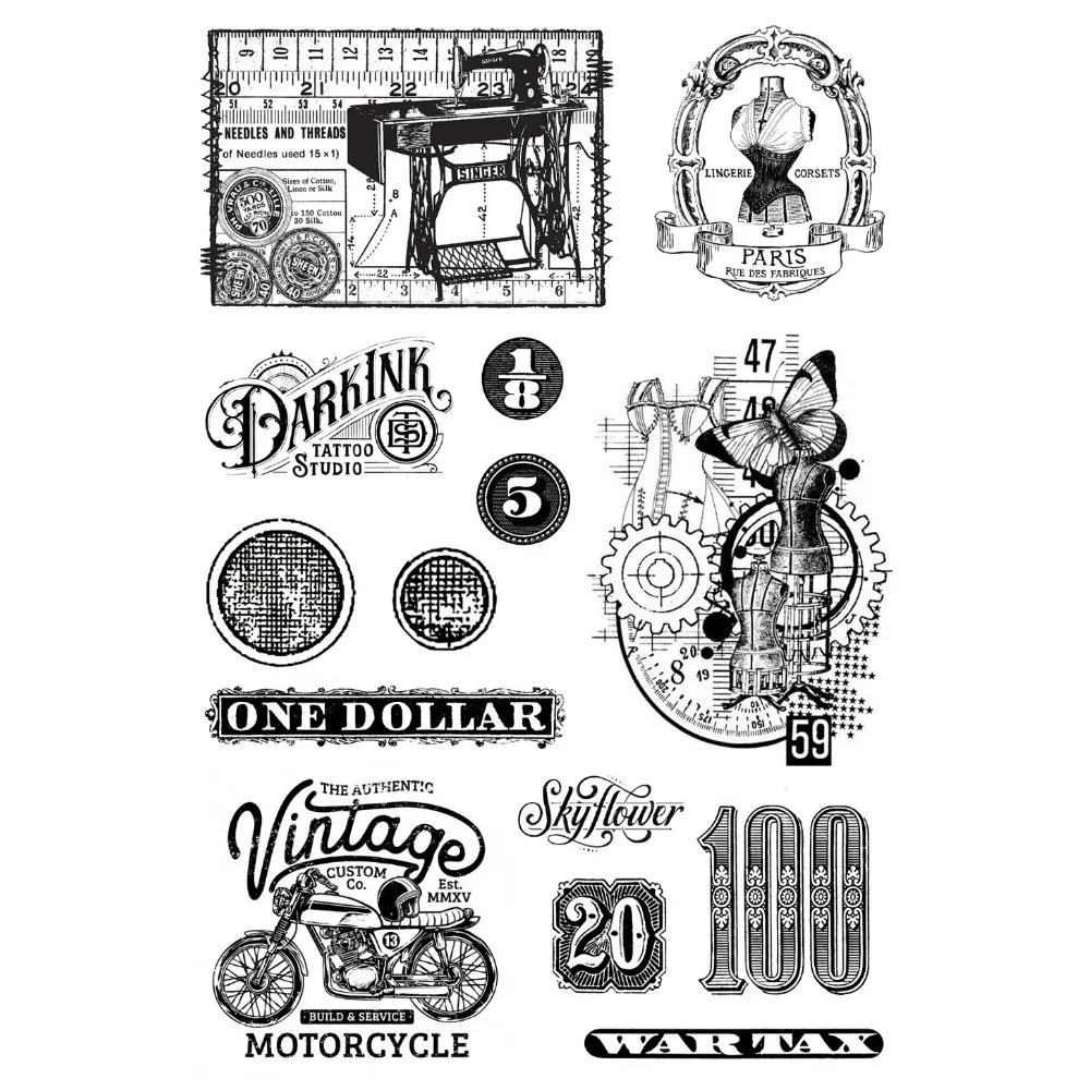 Originate Magazine Vintage Style Clear Stamp for Scrapbooking Card Making Clear Stamps Supplies Silicone Seals Scrapbook 2023