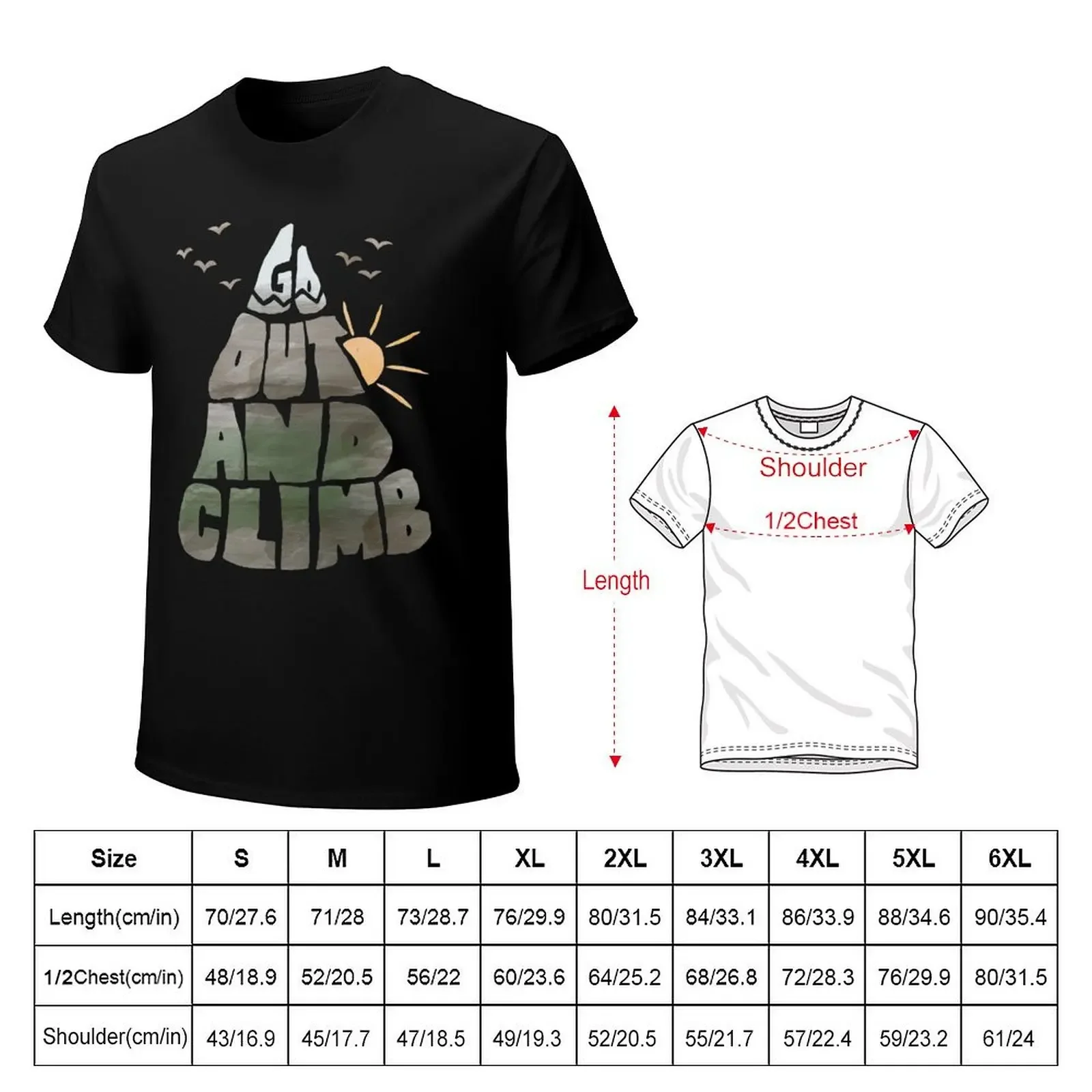 Go out and Climb T-Shirt quick-drying blacks korean fashion men t shirt